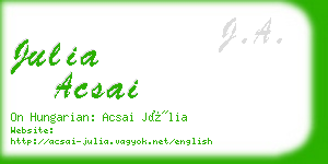 julia acsai business card